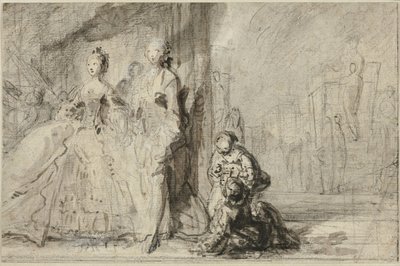 Die Promenade auf dem Boulevard von Gabriel Jacques de Saint Aubin