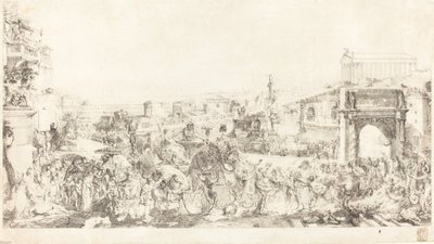 Triumph des Pompeius in Rom von Gabriel Jacques de Saint Aubin