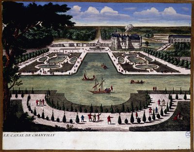 Kanal des Anwesens von Chantilly - Gravur von Perelle von Gabriel Perelle