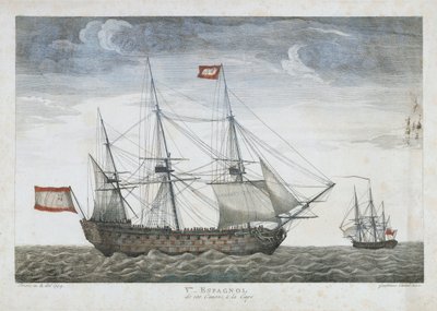 Spanisches Kriegsschiff von Gaetano Canali