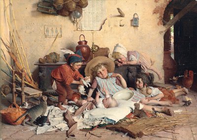 Die kleine Mama, zweite Hälfte des 19. Jahrhunderts von Gaetano Chierici