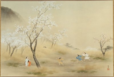 No-asobi (Spielen im Feld), ca. 1905 von Gaho Hashimoto
