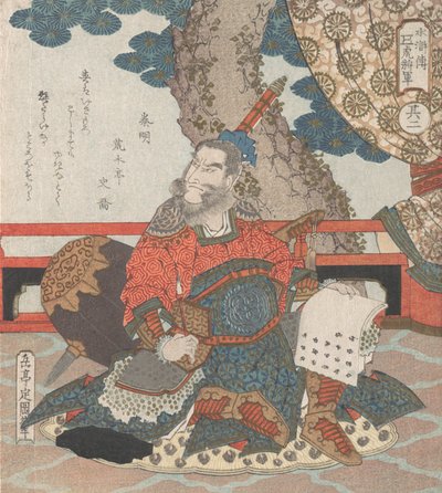 Chinesischer General Tiger aus der Geschichte Suikoden, 19. Jahrhundert von Gakutei