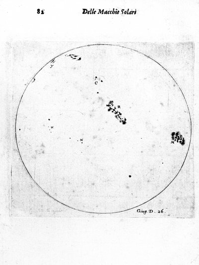 Galileos Beobachtung der Sonnenflecken von Galileo Galilei