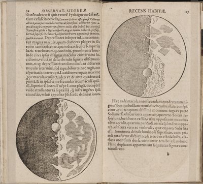 Seite aus dem Buch Sidereus Nuncius Sternenbote von Galileo Galilei, 1610 von Galileo Galilei