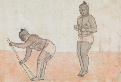 Zwei Jeyties beim Üben von Gangaram Chintaman Tambat