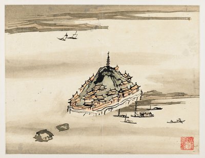 Fingermalerei, aus einem Album mit zehn Blättern von Gao Qipei