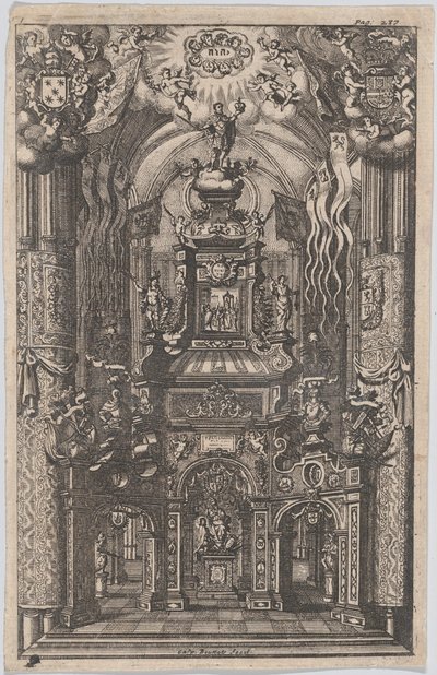 Catafalque für Ferdinand, aus einem unbekannten Buch von Gaspar Bouttats