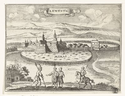 Ansicht von Levice (Topografische Abbildungen von Österreich, Ungarn und dem Balkan) von Gaspar Bouttats