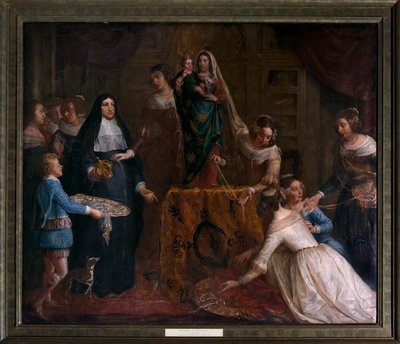 Erzherzogin Isabella von Spanien, die ihre Juwelen der Basilika St. Martin in Halle schenkt von Gaspar De Crayer