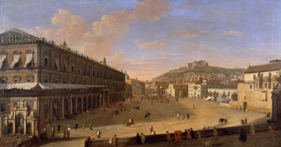 Palastplatz in Neapel von Gaspar van Wittel