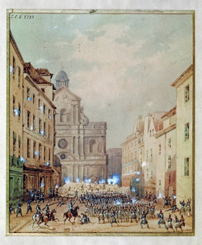 Barrikade in der Rue Culture-Sainte-Catherine von Gaspard Gobaut