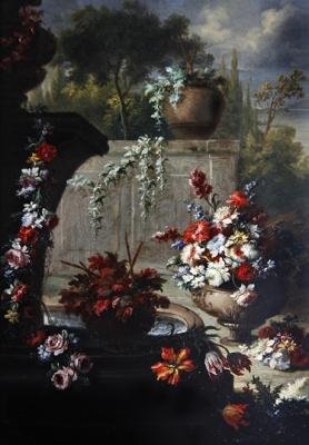 Stillleben von Blumen in Zier-Vasen von Gasparo Lopez