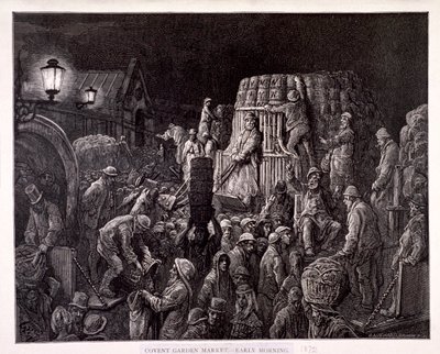 Covent Garden Market - Früher Morgen, 1872 von Gauchard Brunier