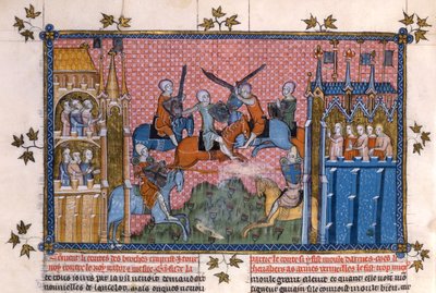 Szene aus dem Roman von Lancelot vom See von Gautier