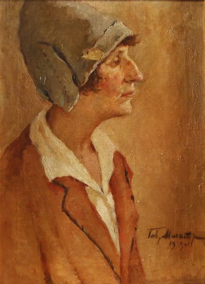 Porträt der Dichterin Anna Achmatowa 1889-1966, 1929 von Gavriil Petrovich Makaturin