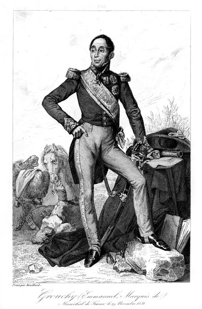 Emmanuel, Marquis de Grouchy 1766-1847, französischer General und Marschall, 1839 von Geille