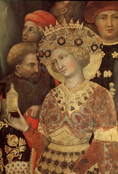Anbetung der Könige (Detail) von Gentile da Fabriano