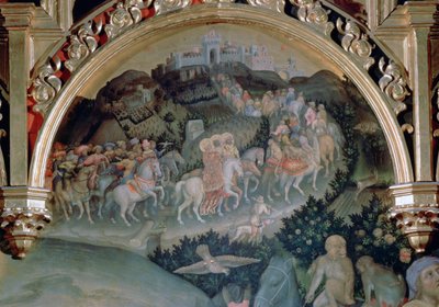 Anbetung der Könige Das Strozzi-Altarbild, (Detail), 1423 von Gentile da Fabriano