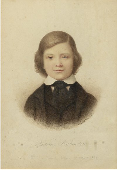 Anton Rubinstein 1829-1894, im Alter von 12 Jahren, 1841 von Geoffroy Alphonse Chocarne