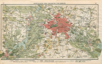 Schulkarte der Umgebung von Berlin von Geographische Anstalt von Velhagen und Klasing
