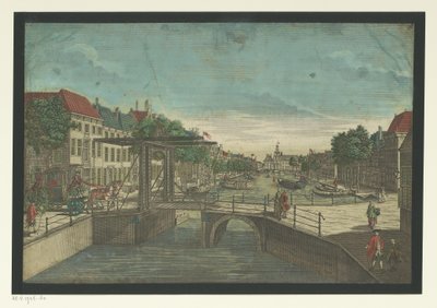 Ansicht der Bierkade in Den Haag von Georg Balthasar Probst (possibly)