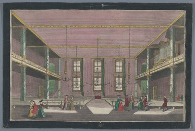 Ansicht des Inneren der Kirche der Brüdergemeinde in Zeist von Georg Balthasar Probst (possibly)