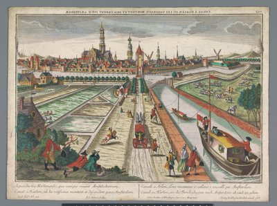 Ansicht des Amsterdamer Kanals in Haarlem von Georg Balthasar Probst
