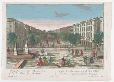 Ansicht einer Promenade in Marseille von Georg Balthasar Probst