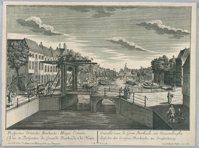 Guckkasten, Blick auf die Große Bierkade, Den Haag von Georg Balthasar Probst