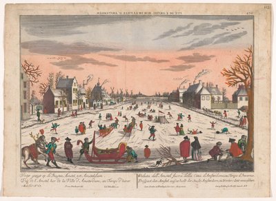 Winteransicht der Außen-Amstel in Amsterdam von Georg Balthasar Probst