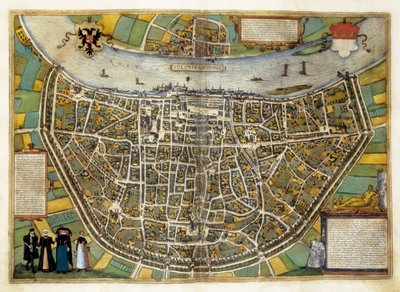 Plan der Stadt Burgos in Spanien von Georg Braun
