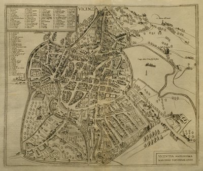 Karte von Vicenza, Illustration aus 