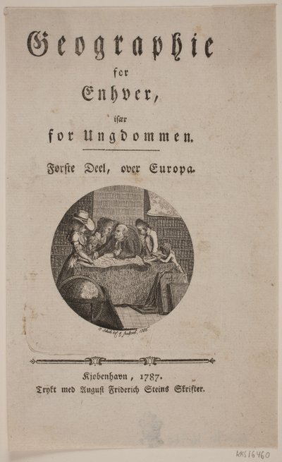 Titelblatt mit Vignette zu "Geographie für Jedermann" von Georg Christian Schule