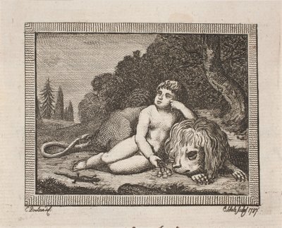 Vignette zu J. H. Wessels "Samtlige skrifter" von Georg Christian Schule