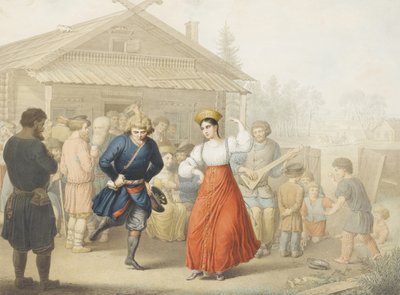 Fröhliches Treiben vor einer Taverne von Georg Emanuel Opiz