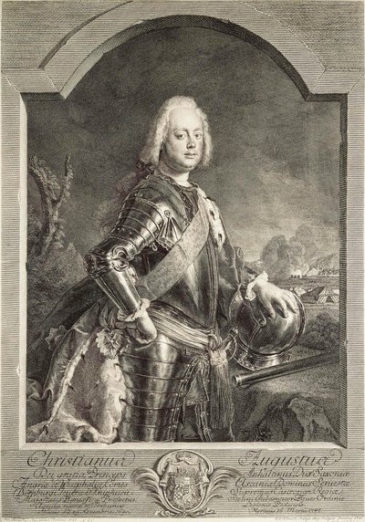 Porträt von Christian August, Prinz von Anhalt-Zerbst von Georg Freidrich Schmidt