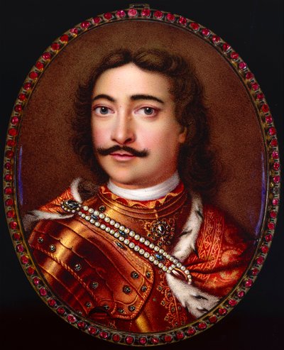 Porträt von Kaiser Peter I. der Große 1672-1725 von Georg Friedrich Dinglinger