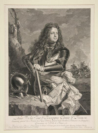 Porträt von Louis de la tour d von Georg Friedrich Schmidt