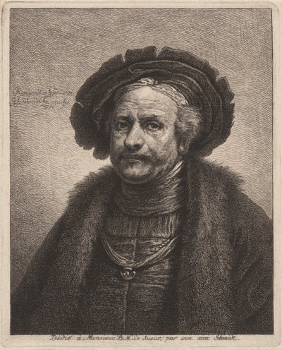 Selbstporträt von Rembrandt von Georg Friedrich Schmidt, after Rembrandt van Rijn