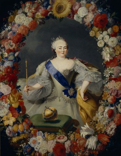 Porträt von Kaiserin Elisabeth 1709-1762, 1754 von Georg Kaspar von Prenner