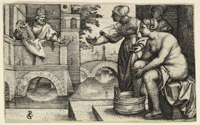 David beobachtet Bathseba von Georg Pencz