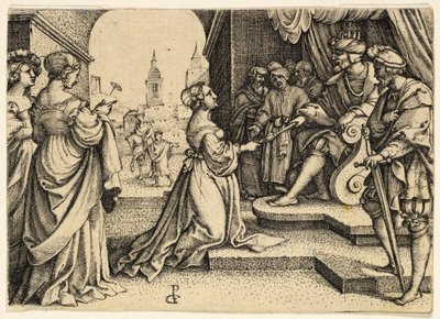 Esther vor Ahasverus von Georg Pencz