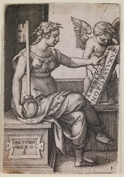 Grammatica, aus der Serie „Die freien Künste“ von Georg Pencz