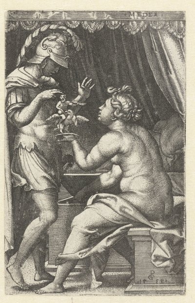 Medea gibt Jason das Bild von Ganymedes mit Adler von Georg Pencz