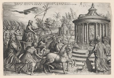 Der Triumph der Keuschheit über die Liebe, aus den Triumphen von Petrarca von Georg Pencz