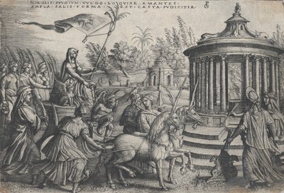 Der Triumph der Keuschheit über die Liebe, aus den Triumphen von Petrarca von Georg Pencz