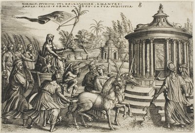 Der Triumph der Keuschheit, Platte zwei aus Die Triumphe von Petrarca von Georg Pencz