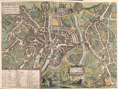 Bamberg (Deutschland) (Gravur) von Georg Braun and Hogenberg Franz