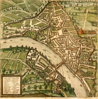 Basel, Schweiz von Georg and Hogenberg Franz (1535 90) Braun